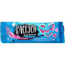 Батончик Нуга с воздушным рисом со вкусом бабл-гам глаз. 24*50 г